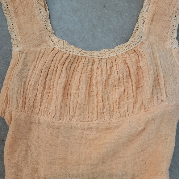 🏴‍☠️ Jen's Pirate Booty ☠️ Cotton Gauze Vision Corset Crop Top Small - Picture 5 of 6